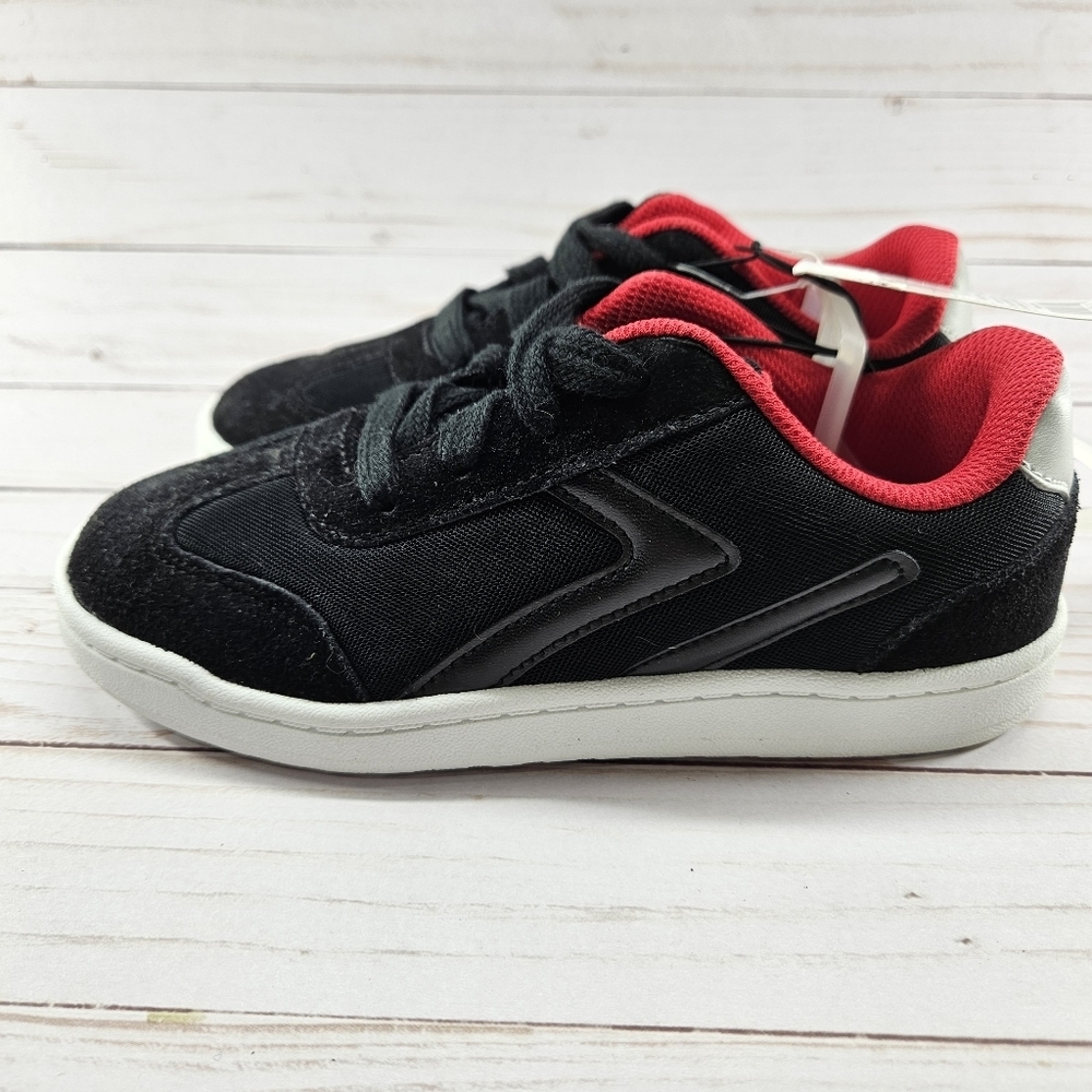 Cat & Jack Boys Black Gray White‎ Red Size 1 Cannon Sneakers Shoes